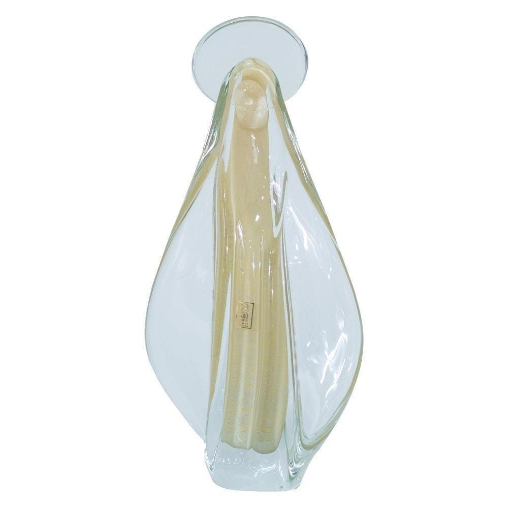 Imagem Santa Nossa Senhora Média Cristal Murano - Pérola