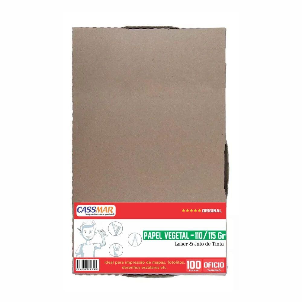 Papel Vegetal Ofício 216x355mm 110/115g 100 folhas