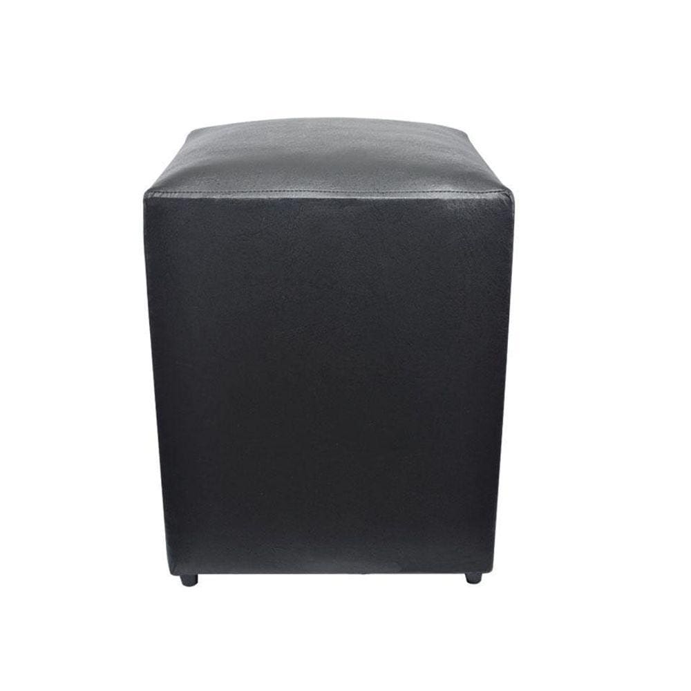 Puff Pufe Quadrado Courino Decorativo 34X34 Sala Quarto