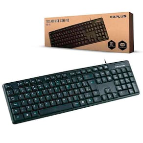 Teclado C3Tech C3Plus Kb-15Bk, Usb, Abnt2, Preto