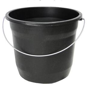 Balde De Plastico Redondo Preto Com Alca De Metal 5L 19X23Cm