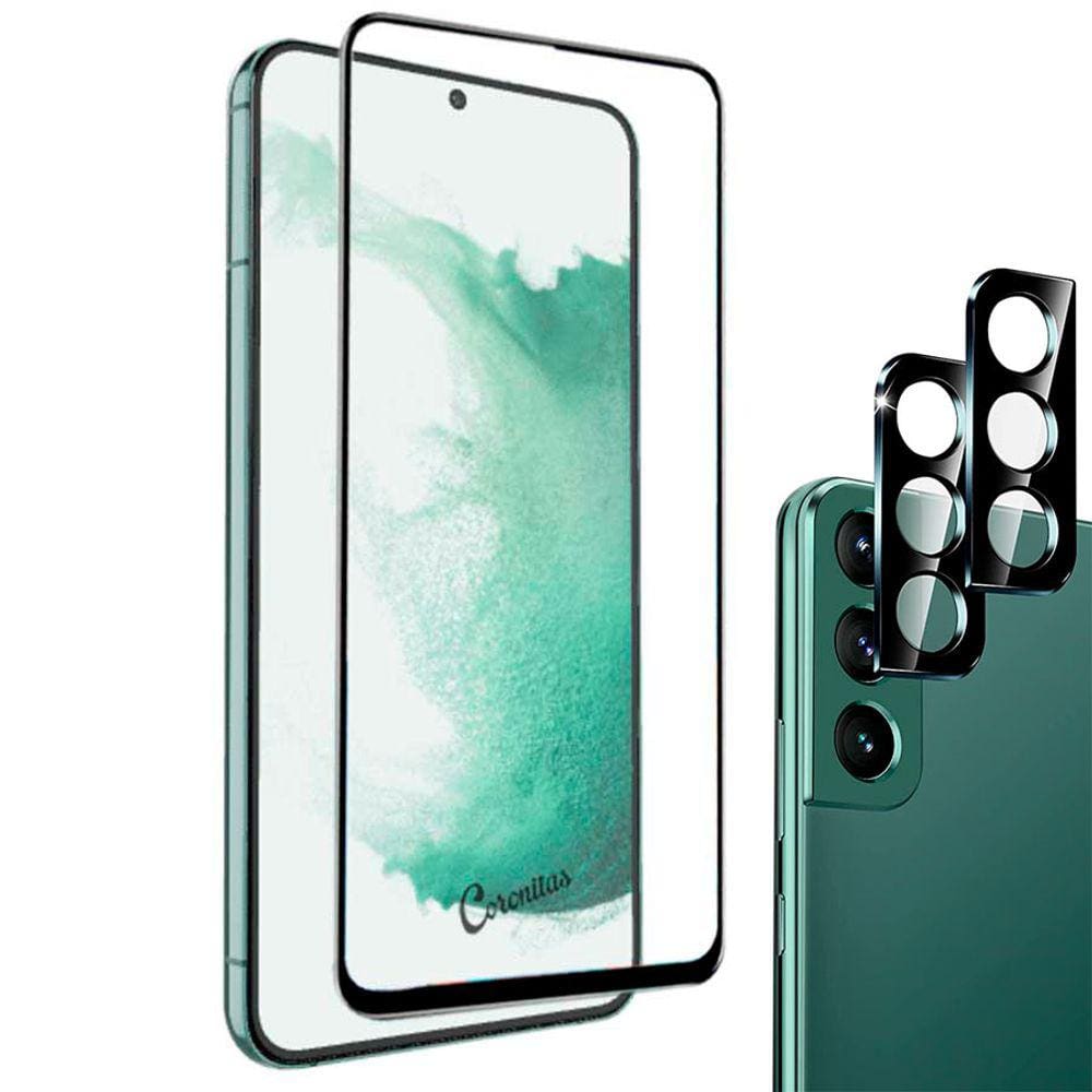 Kit Película 5D + Película Vidro Câmera Lente para Galaxy S22