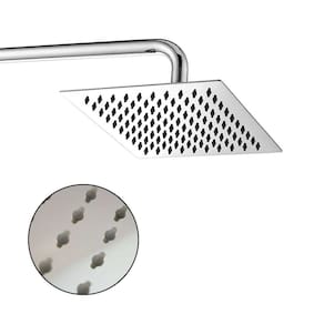 Chuveiro Ducha Inox 20x20 Cromado Slim Suporte Redondo Banheiro Area Externa Banho Piscina