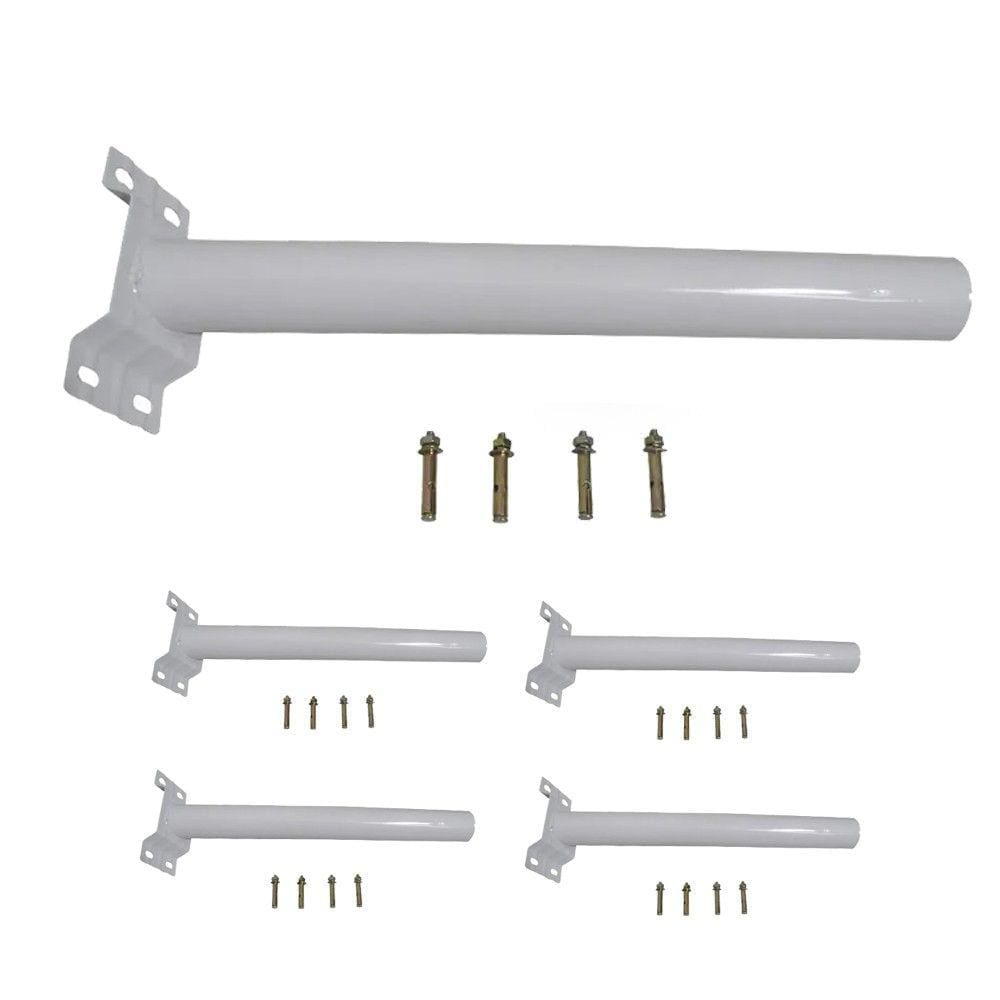 Suporte Barra Luminaria Solar Kit com 5 unidades Aço Quintal Jardim Rua Poste