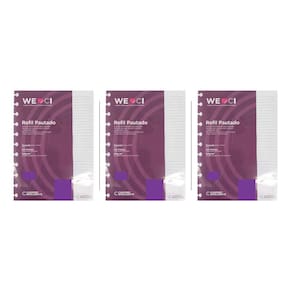 Kit 3 Refil Caderno Inteligente Pautado Grande 90g 50 Folhas