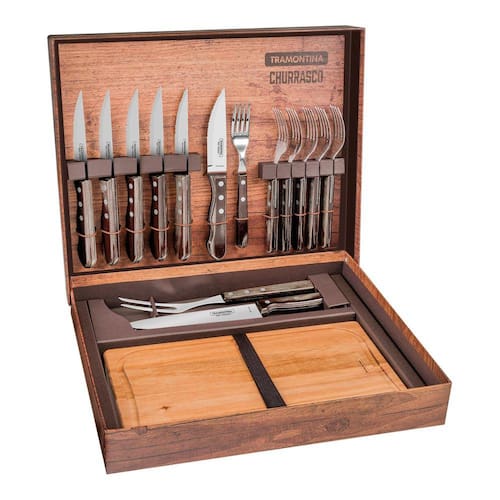 imagem-Kit Churrasco 15 Peças Polywood Tramontina