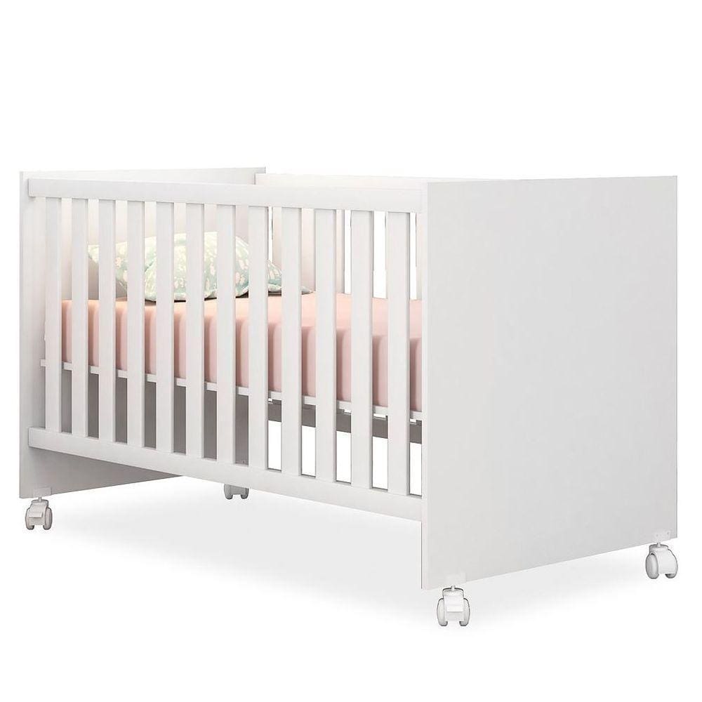 Berço Mini Cama Doce Sonho Com Rodizios Certificado Pelo Inmetro Branco - Qmovi