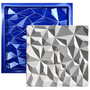 Forma 3D Gesso e Cimento ABS 1mm - Diamante 30x30 cm