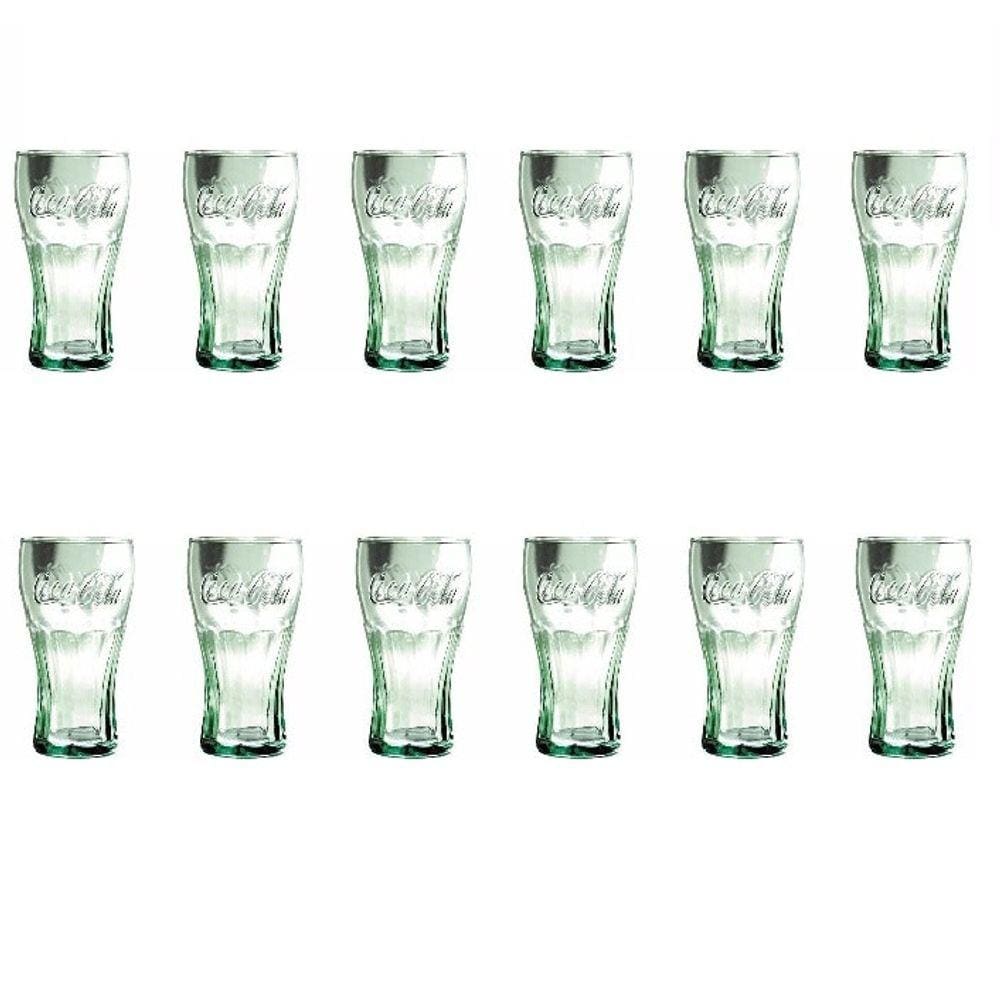Kit 12 Copos Coca Cola Verde Em Vidro