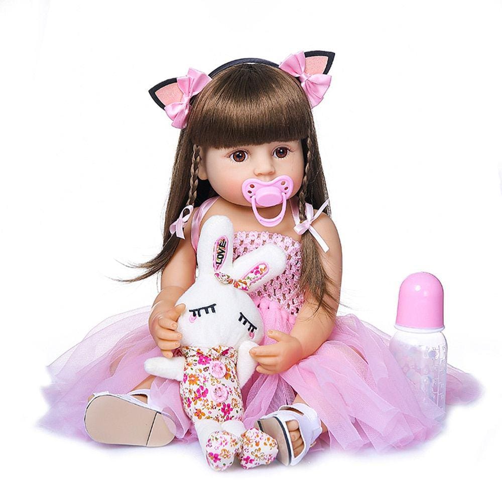 Bebe Reborn Girafinha Menina 100% Silicone 48cm - China Silicone and Baby  Toys price