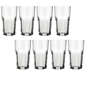 8 Un Copo Vidro Suco Agua 340ml Bristol Cristal Luxo Nadir