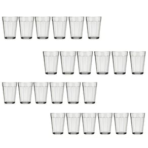 Conjunto 24 Copo Americano Vidro Transparente 190ml Nadir