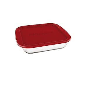 Assadeira De Vidro Quadrada Com Tampa Marinex