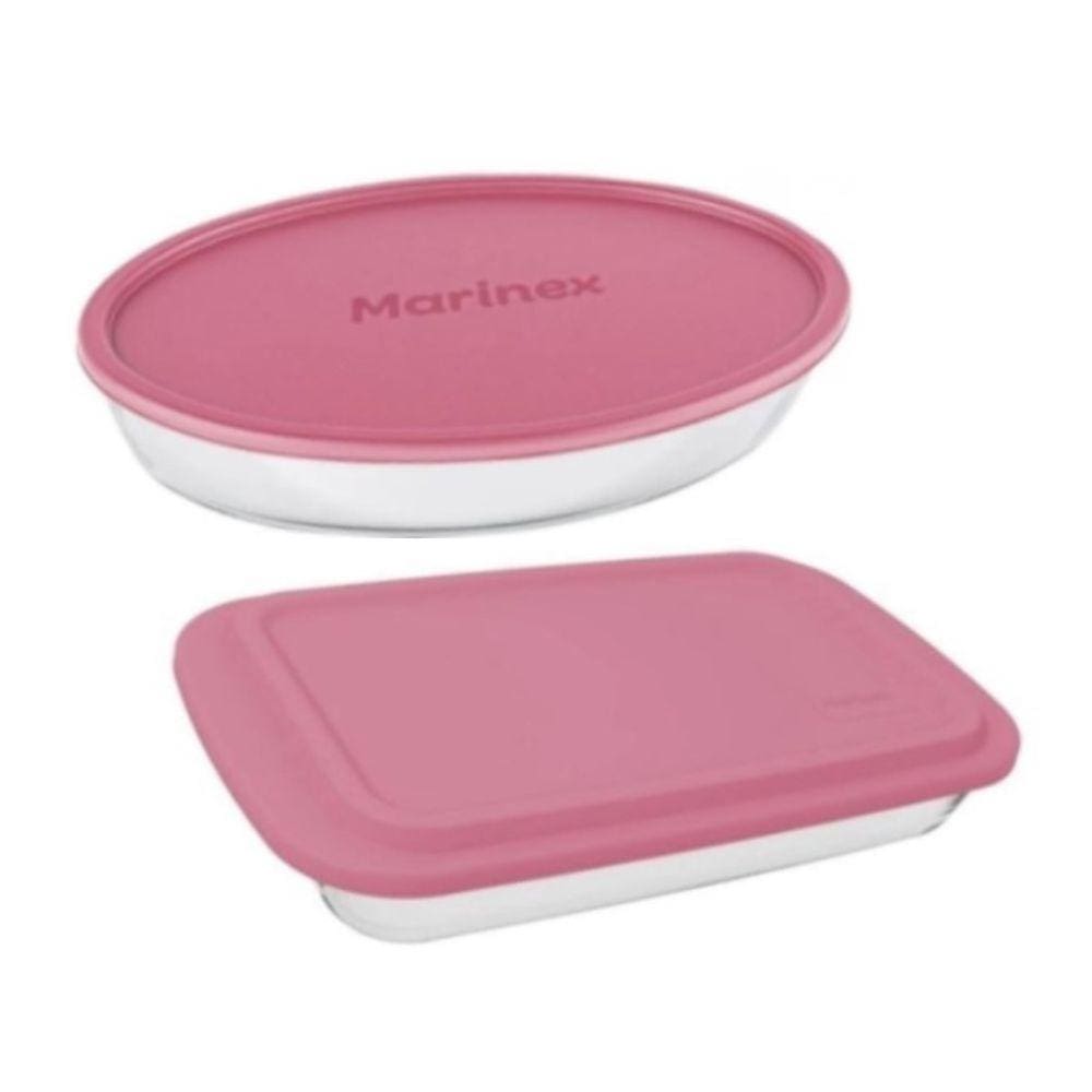 Conjunto De Refratário Marinex Com Tampa 2 Peças