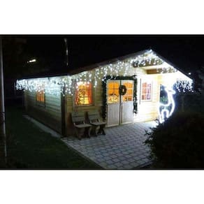 Cascata 400 Leds 10 Metros Luz Branca Fixa - 127v Ou 220v
