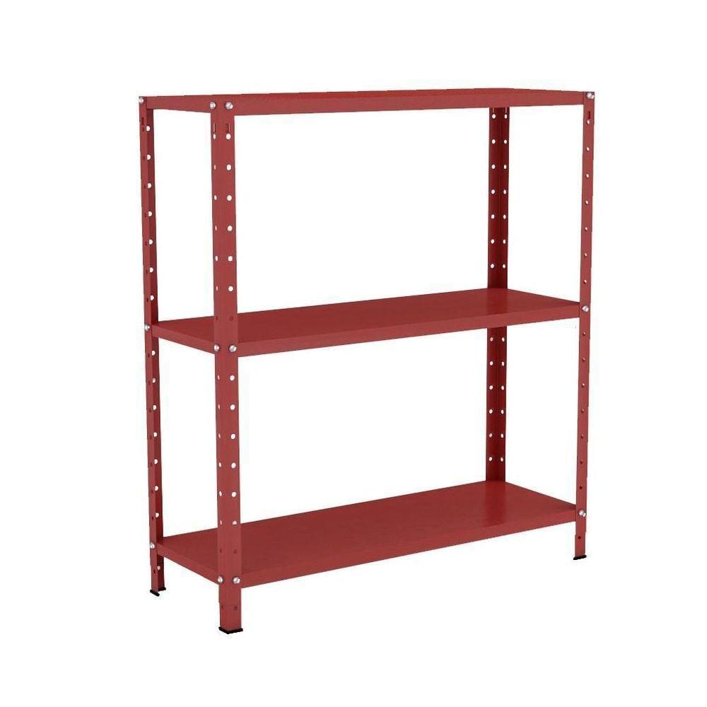 Estante Aço 3 Prateleiras Eaf007 Vermelho