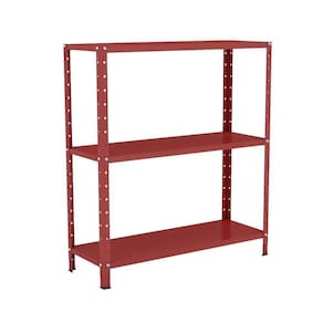 Estante Aço 3 Prateleiras Eaf007 Vermelho