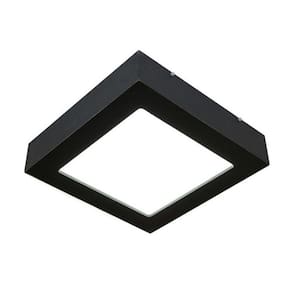 Plafon Led Sobrepor Valencia 16W 26x26 3000K Preto Bivolt