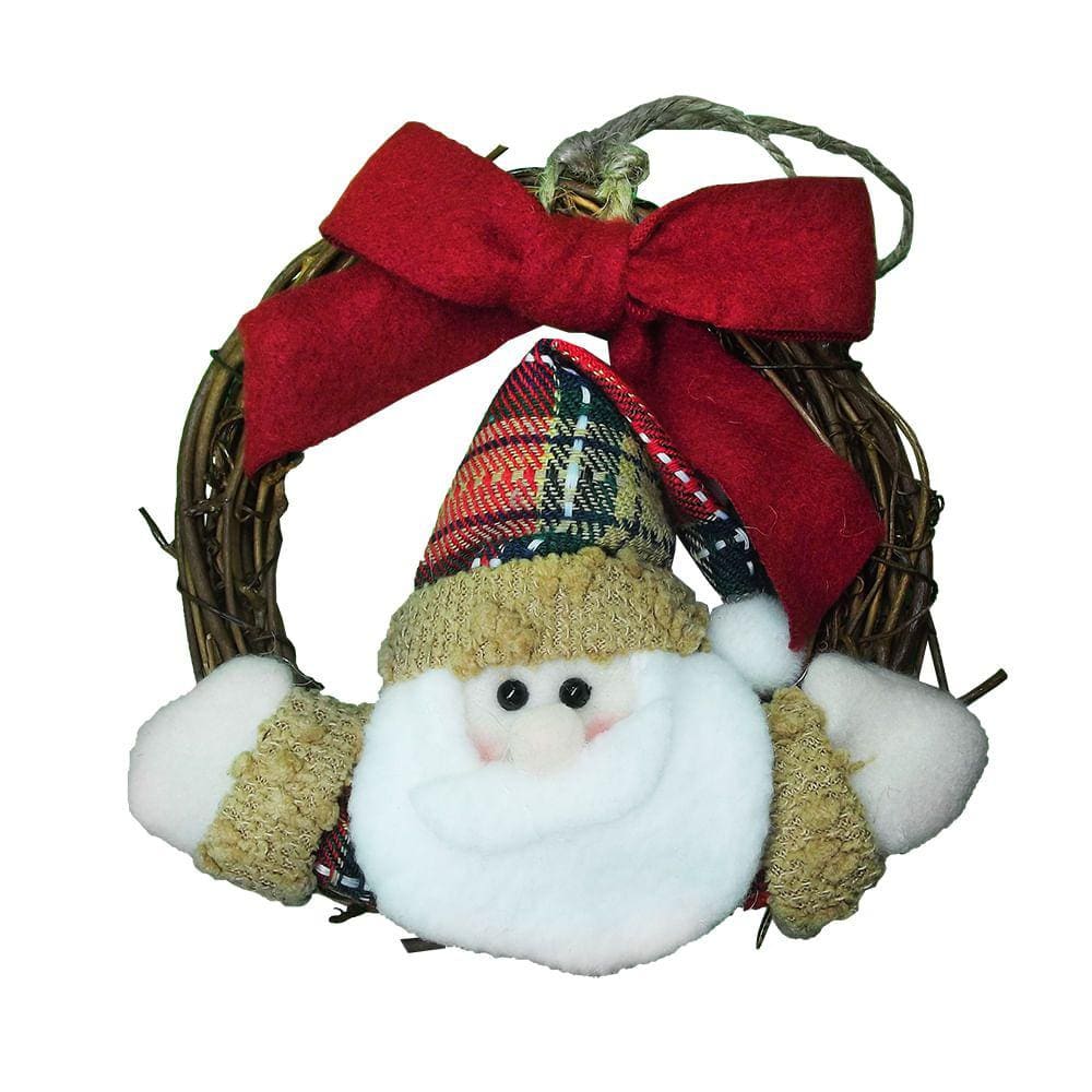 Enfeite De Porta Papai Noel Quebec 13,5Cm