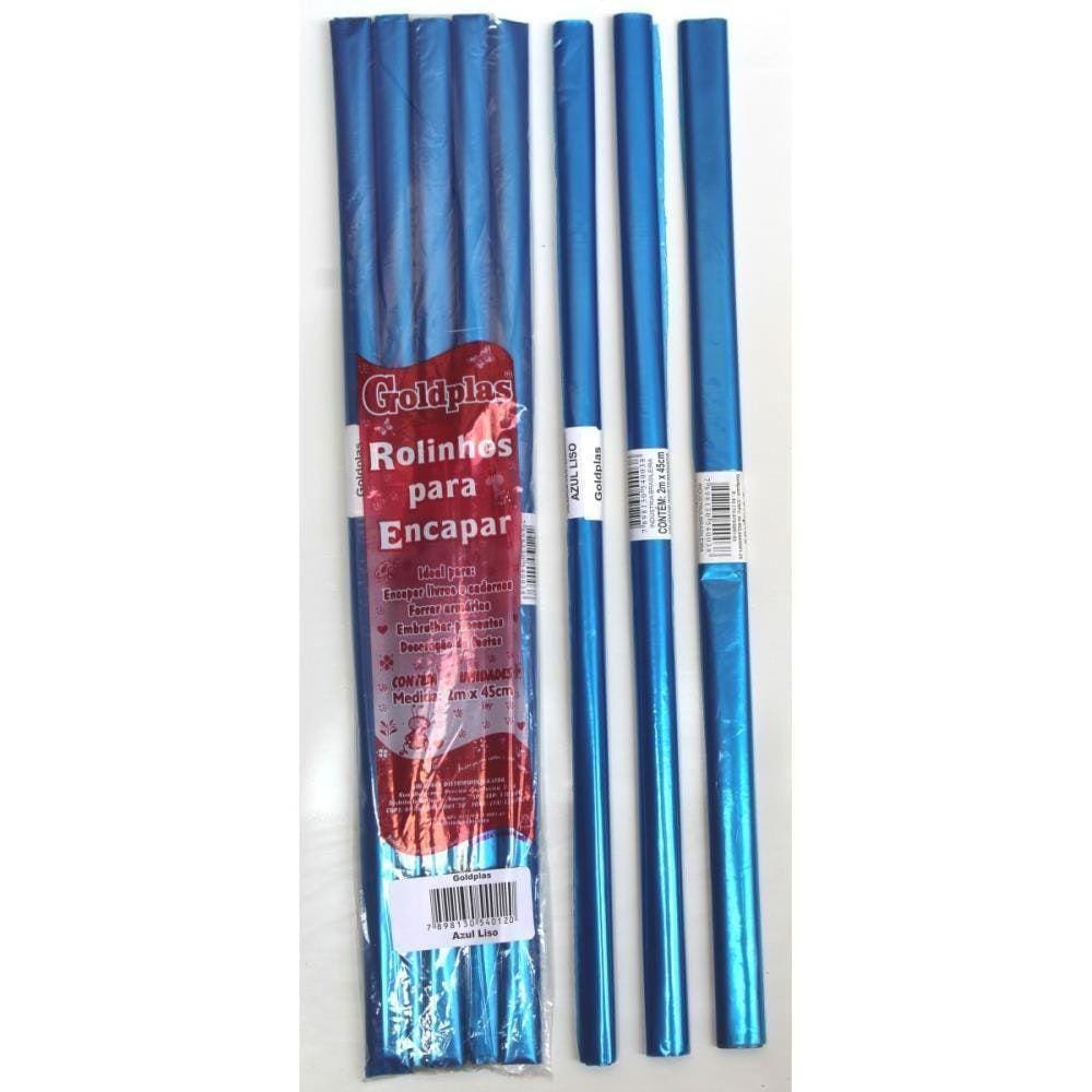Plástico Para Encapar 2M 45Cm Xadrez Azul Pct Com 05