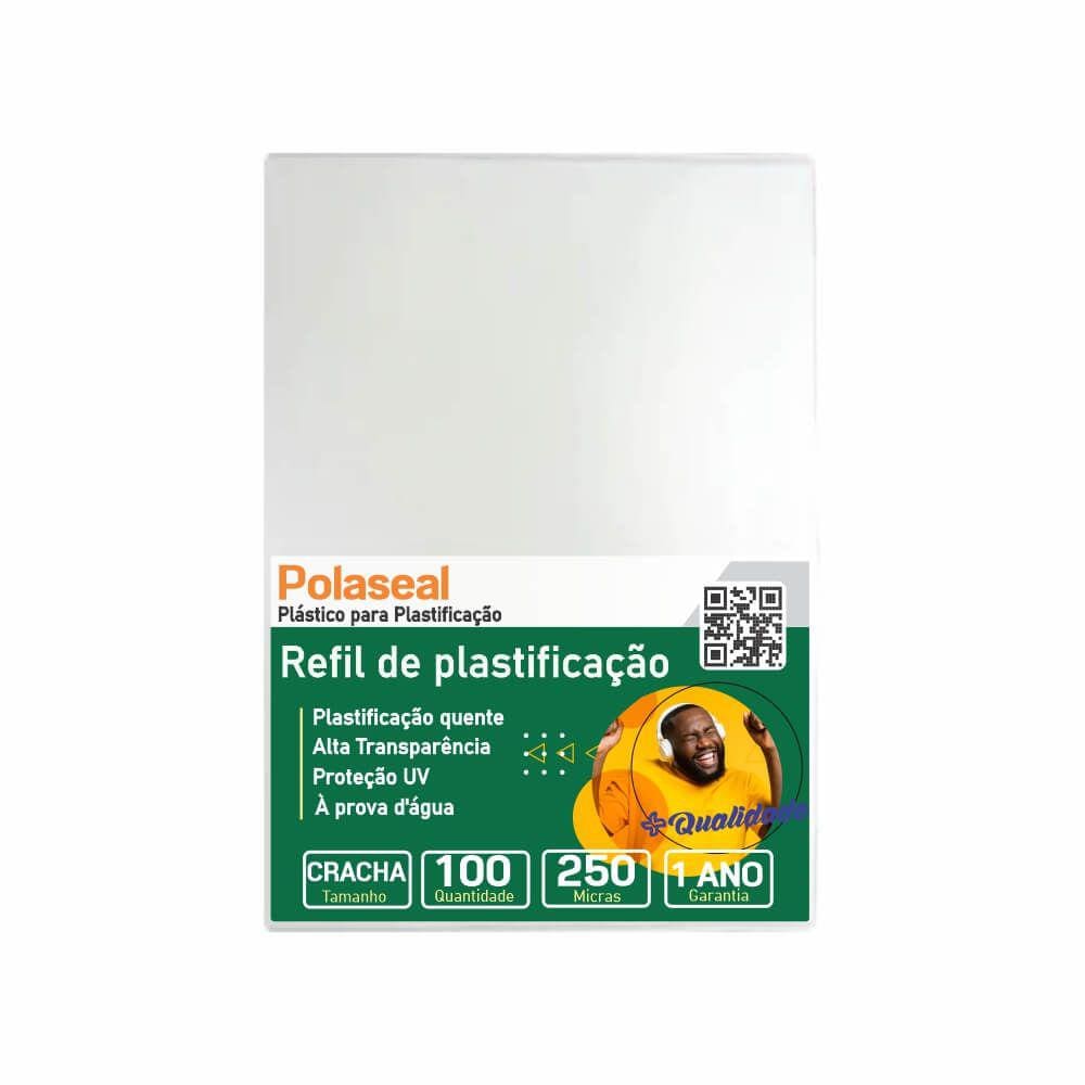 Polaseal Plástico para Plastificação Crachá 59x86x0,10 100un