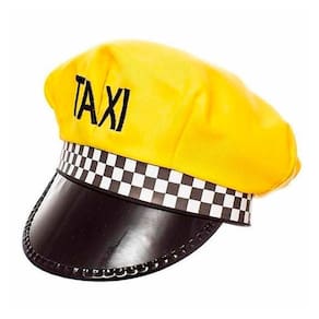 Quepe Taxista Amarelo Adulto para Fantasias