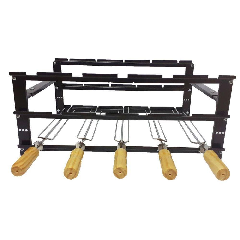 Suporte Preto Kit 5 Espetos