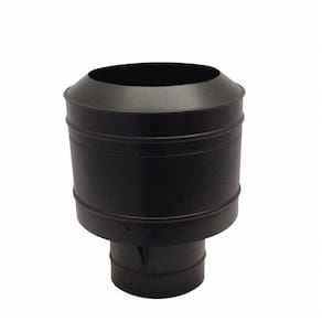 Chapéu Preto Tipo Canhão Sputinik Chaminé 130 Mm De Diâmetro
