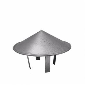 Chapéu Chinês Galvanizado Para Dutos 100 Mm Topo De Chaminé