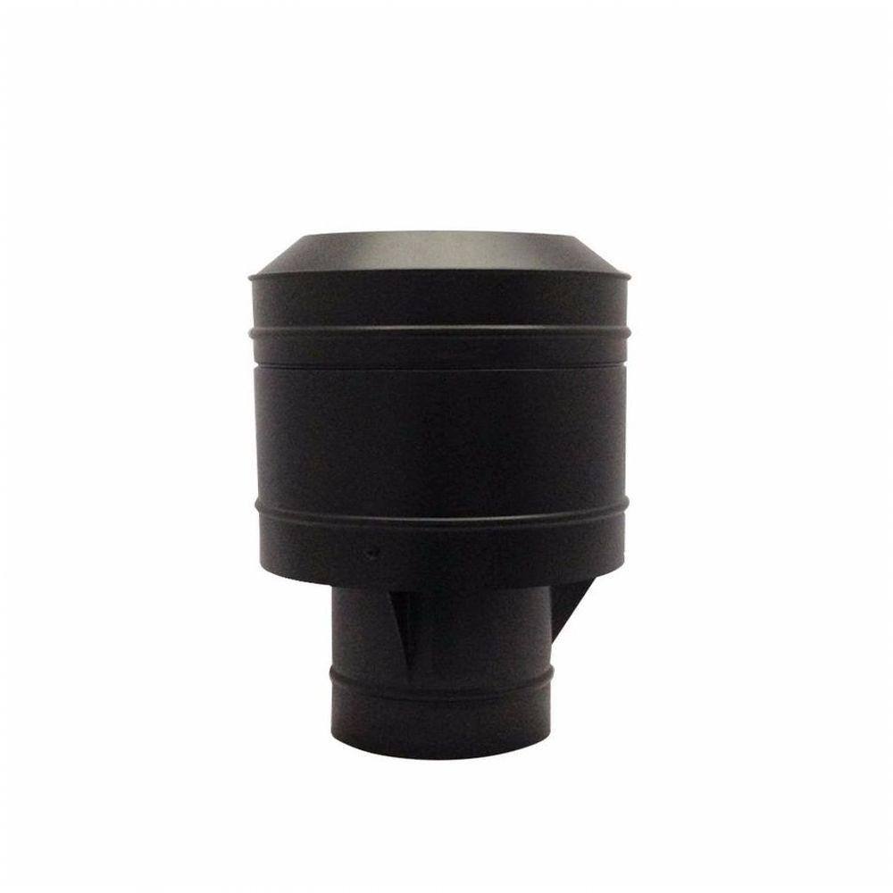 Chapéu Preto Tipo Canhão Sputinik Chaminé 200 Mm De Diâmetro