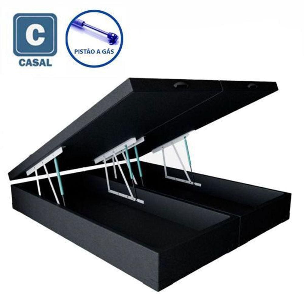Cama Box casal com baú + Colchão Molas Bonnel