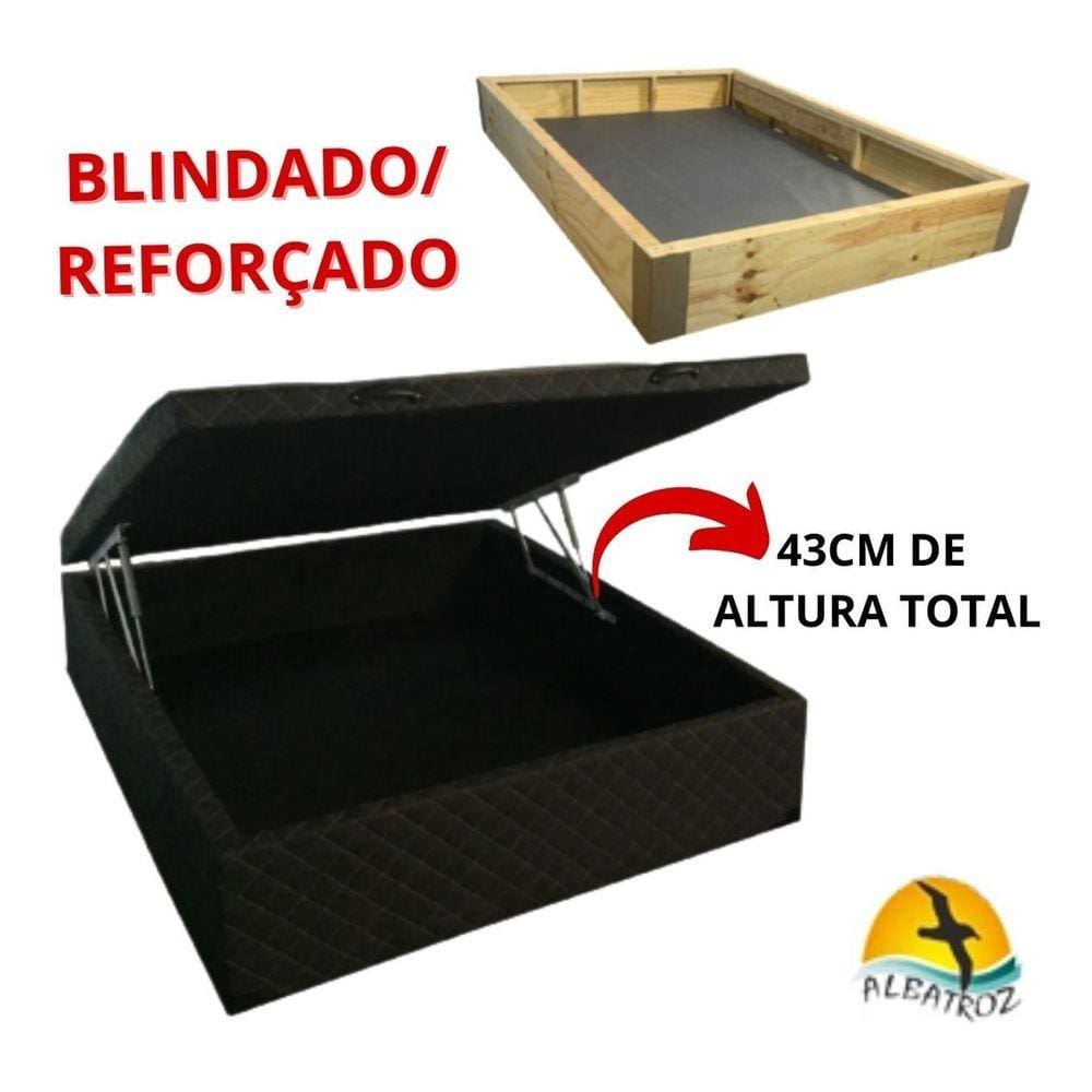 Cama Box Baú Casal Blindada - Exclusive / Luxo