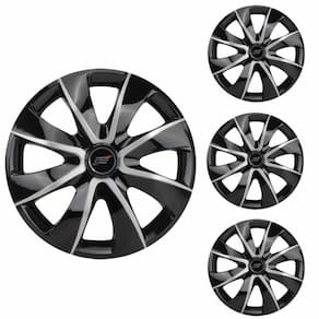 Jogo Calota Aro 14 Prime Black Silver Esportiva Universal - Elitte Preto Prata