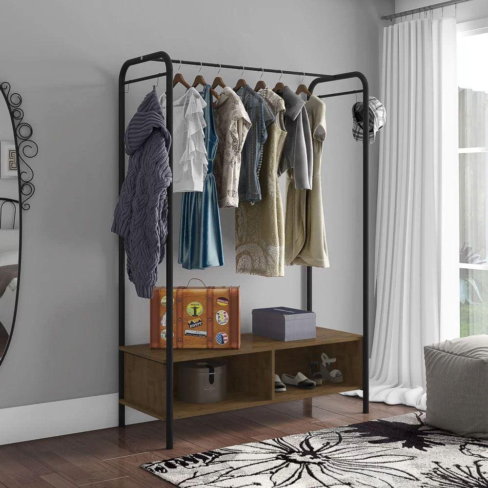 Guarda Roupa Roupeiro Closet Milão Preto/Demolição - Artefamol