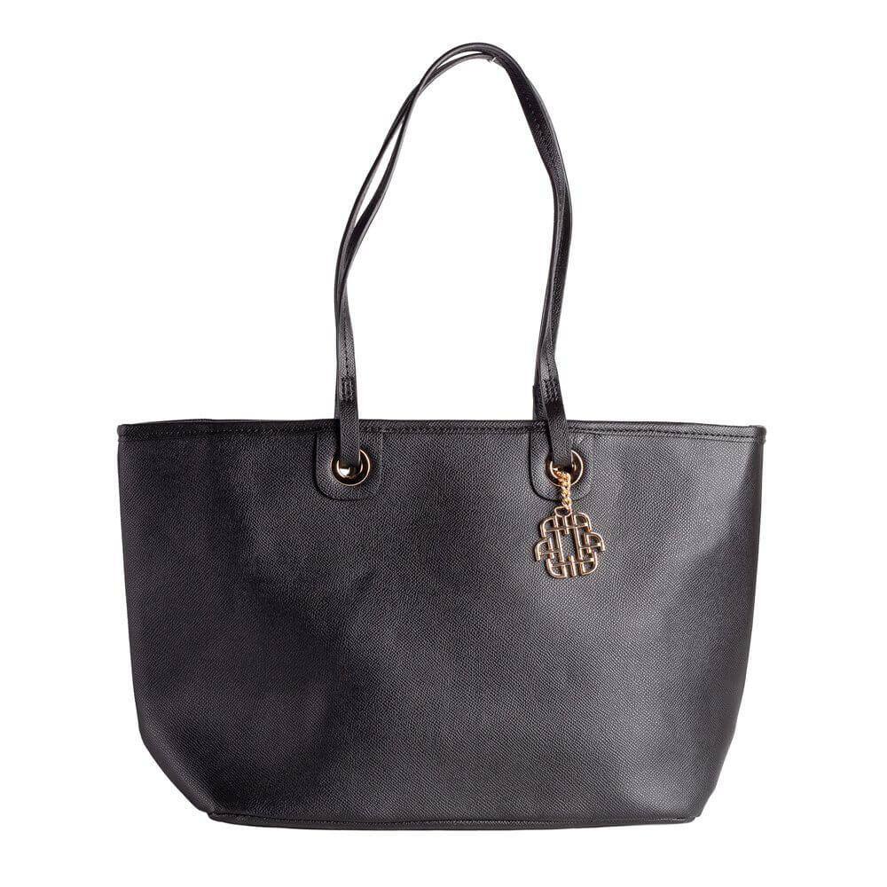 dkny black slina shoulder bolsa