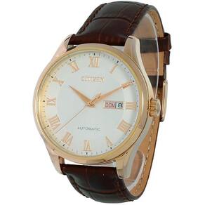 Relógio Citizen Masculino Automatico Tz20797M Rose Couro