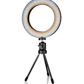 Ring Light 16Cm Com Tripé De Mesa E Controle Ring Fill Light