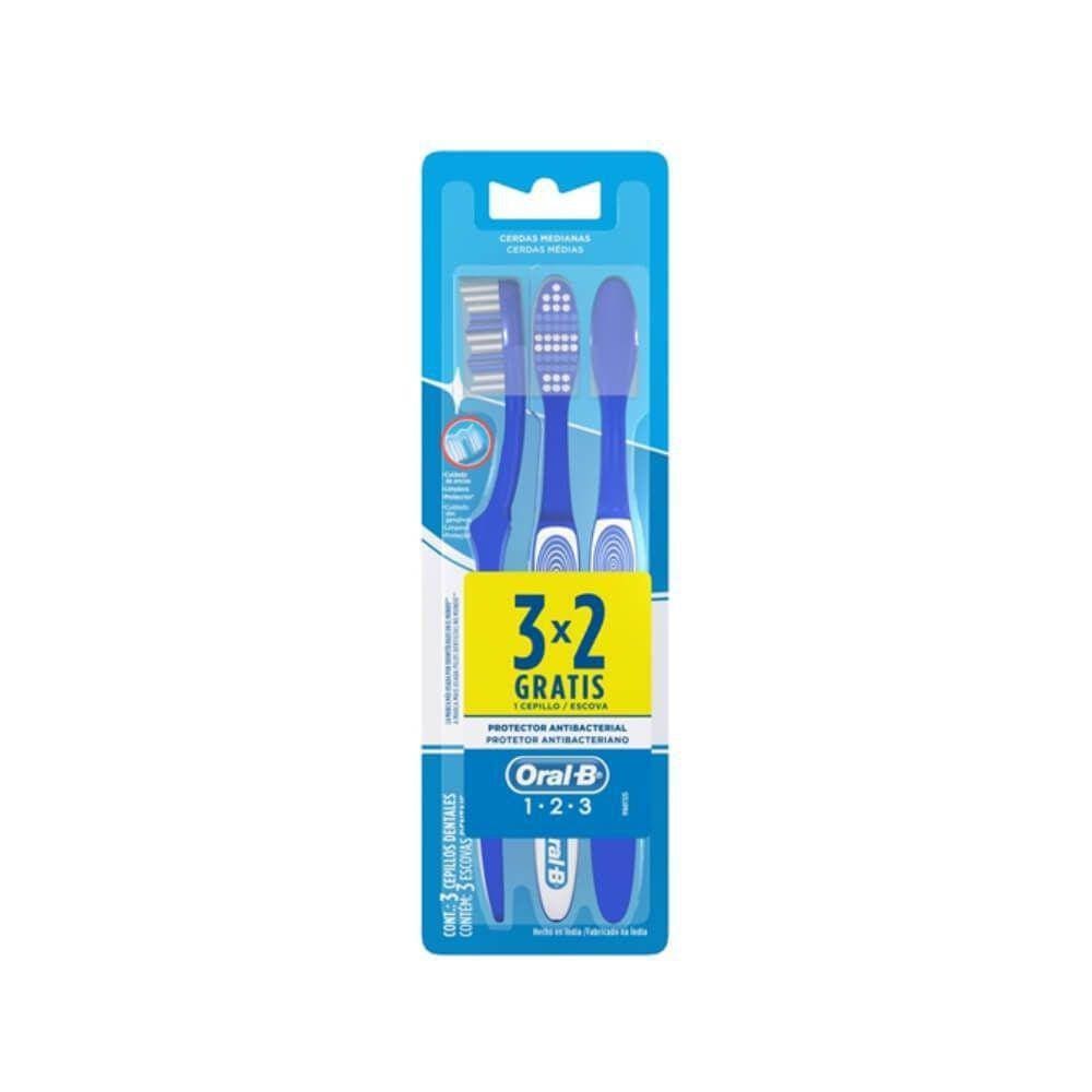 Escova Dental Oral B 123 Com 3