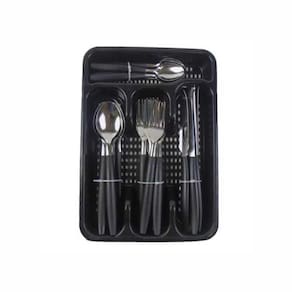 Jogo de Talheres Inox Caprese 25 peças Preto