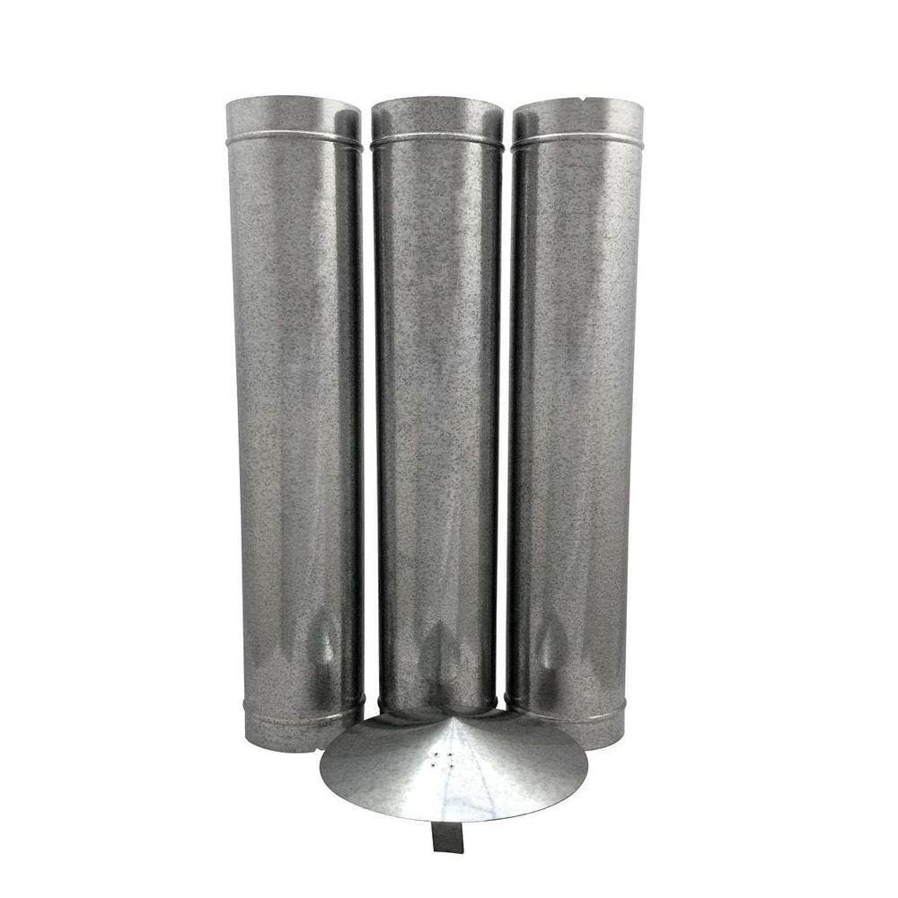 1,80 M Duto Galvanizado 115 Mm De Diâmetro Com Chapéu Chinês