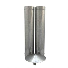 1,20 M Duto Galvanizado 150 Mm De Diâmetro Com Chapéu Chinês