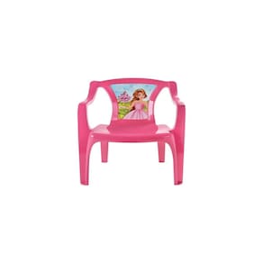 Cadeira Poltrona Infantil Princesa Plástica Rosa Arqplast
