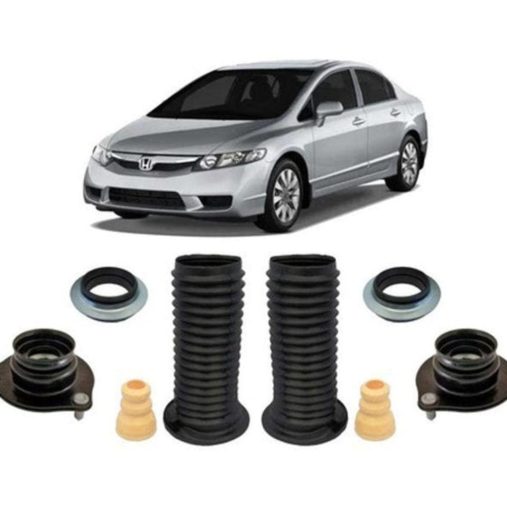 2 Kit Coxim Batente Amortecedor Dianteiro Civic 2007 2008 09