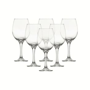 Conjunto De Taças De Vidro Para Vinho 600 Ml 6 Peças