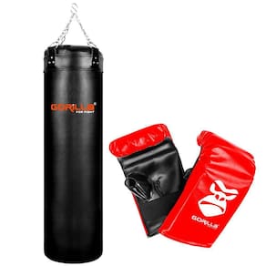 Saco De Pancada Profissional 120 Cm + Luva Bate-Saco Gorilla