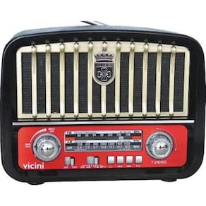 Rádio Retrô Xtrad Bluetooth Am Fm Usb Cartão Sd