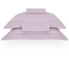 Jogo De Cama Queen Damask Square Rosa Pluma Buddmeyer