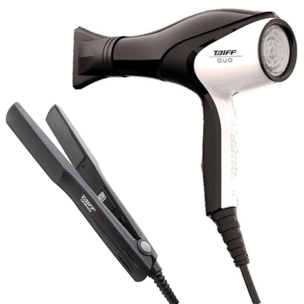 Kit Taiff Bivolt - Secador Profissional Unique Duo Tourmaline 2700W + Prancha Ceramic 180ºc