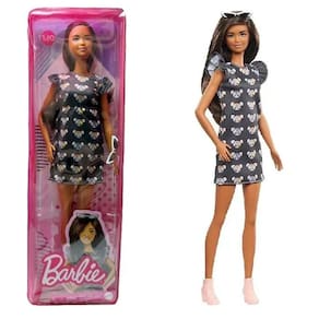 Boneca Barbie Fashionista 32cm Vestido Laranja Mattel - N/A