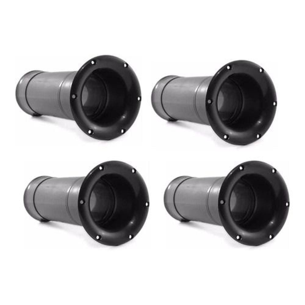 Aero Duto Profissional 4 Polegadas Preto Kit C/ 4 Peças